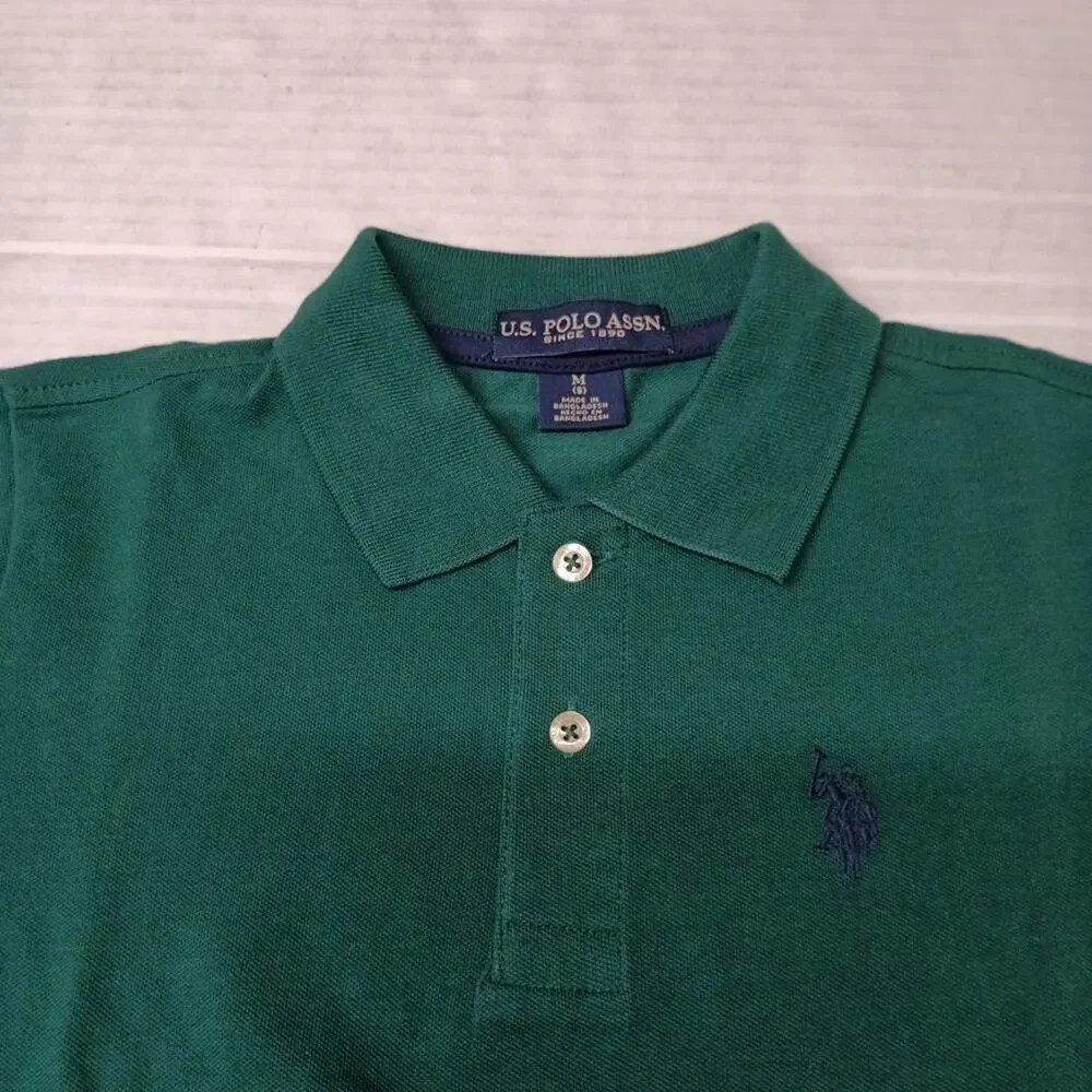 U.S.‎ Polo Assn. Boys Embroidered Polo Shirt M (8) Green